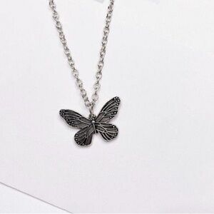 Sterling Silver Butterfly Pendant Necklace